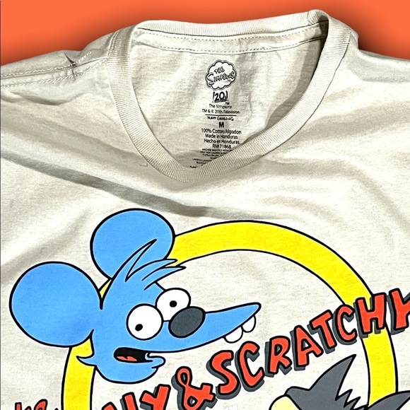 The Simpsons Itchy & Scratchy Show Graphic Tee NWOT Men’s Medium - Picture 2 of 3